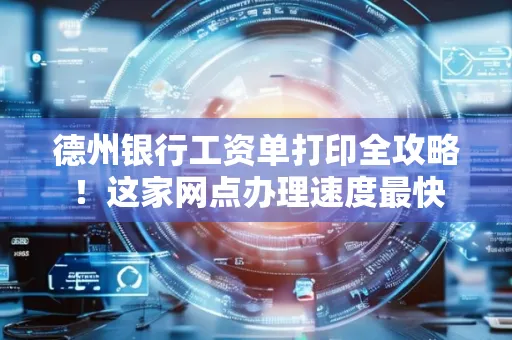 德州银行工资单打印全攻略！这家网点办理速度最快